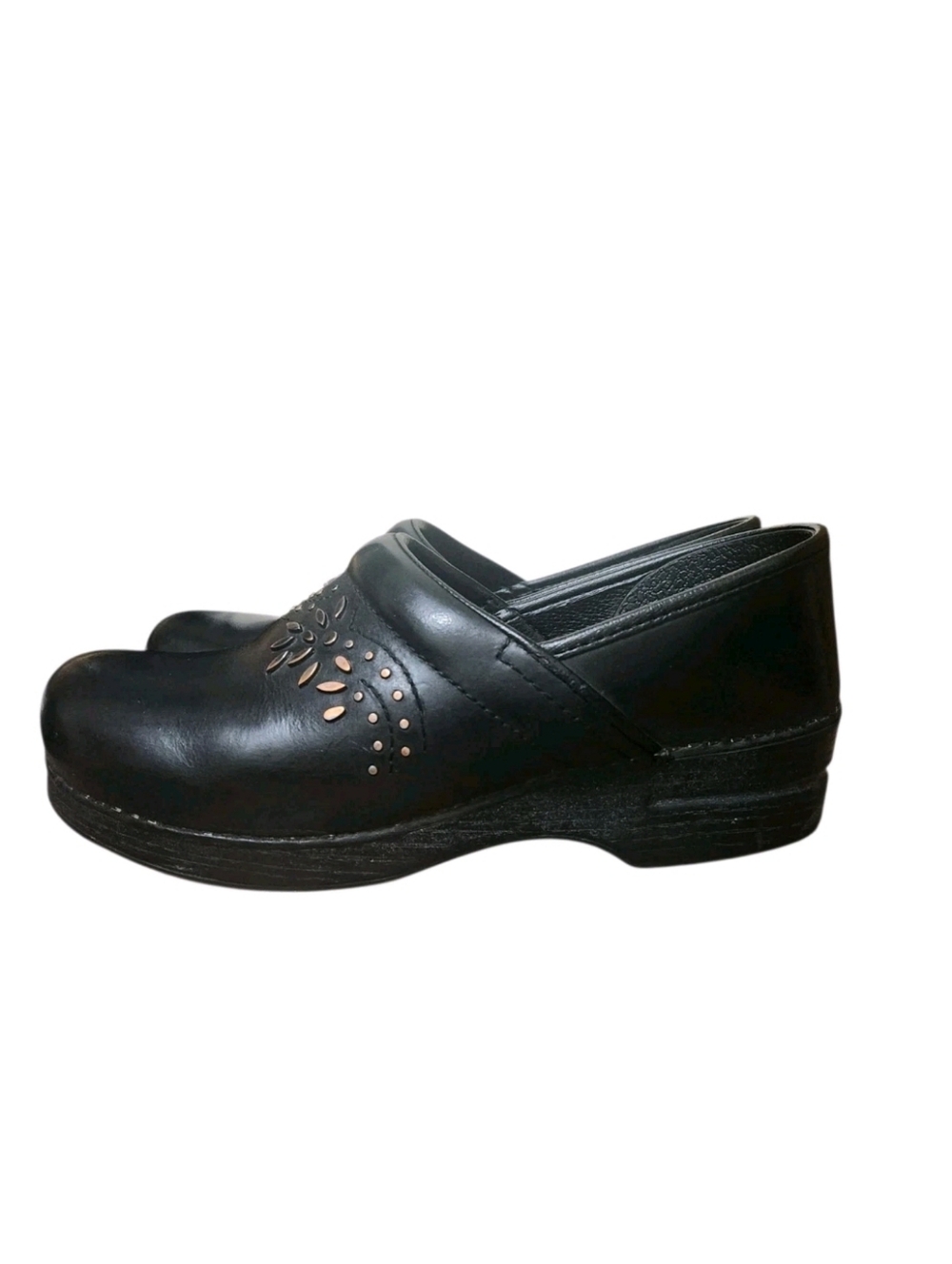 Dansko Patricia Studded Black Leather Clog Women Size 41 US 10.5-11 Mules Nurses - Picture 5 of 15
